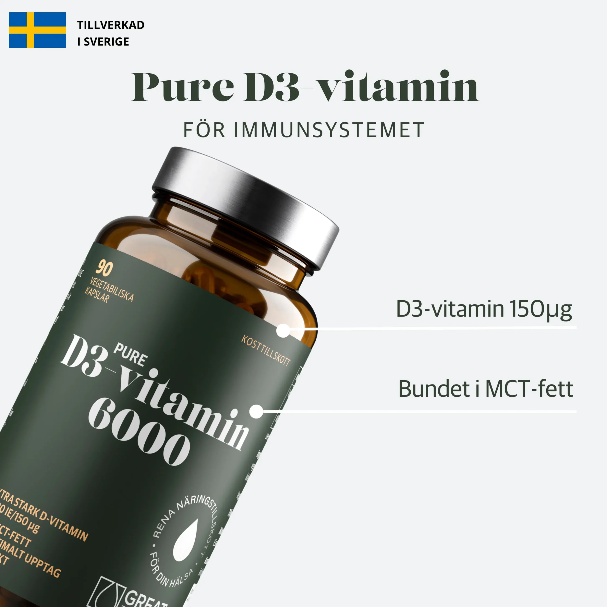 D3-vitamin 6000IE 90k