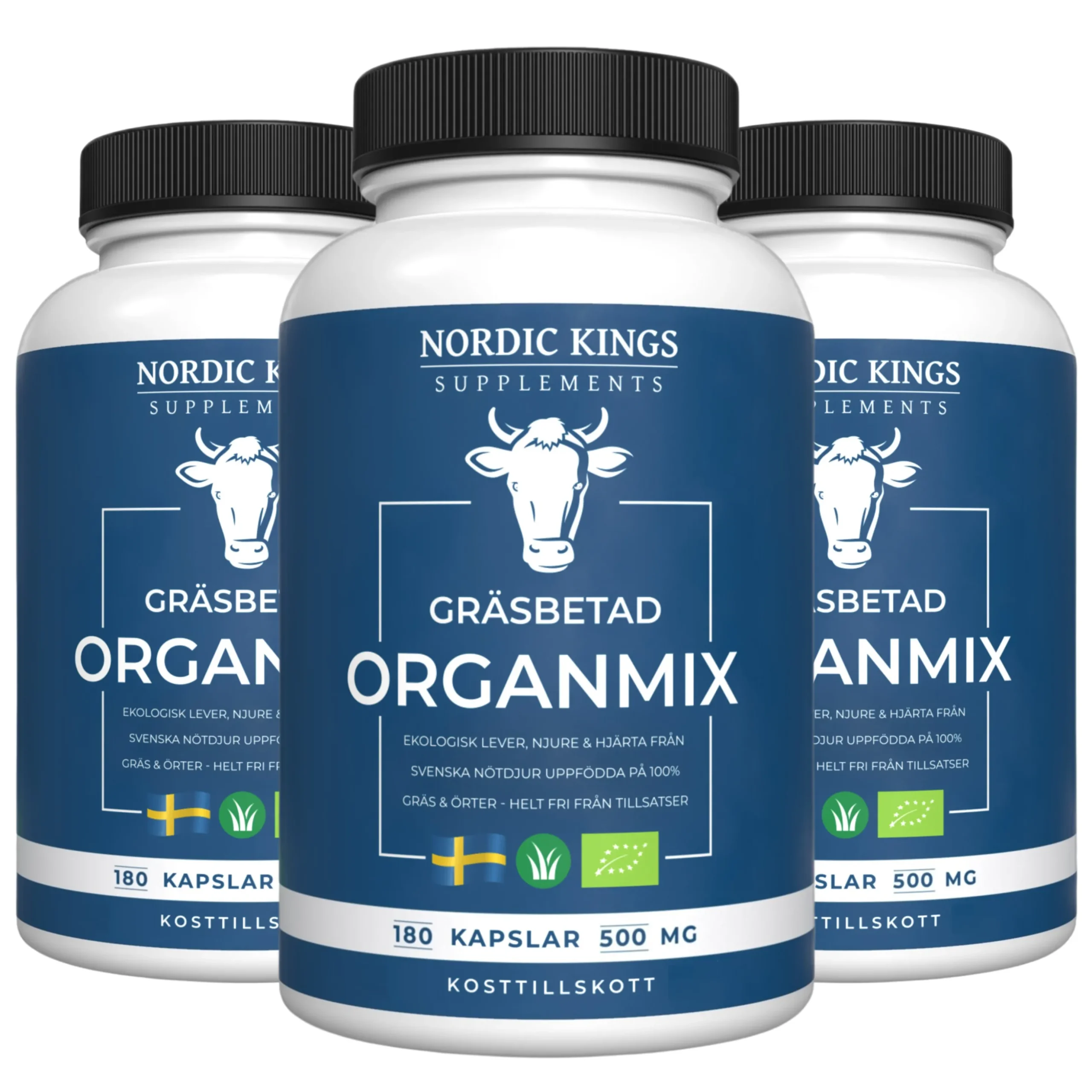 Gräsbetad Organmix Ekonomipack 3x180k