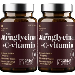 Järnglycinat 30mg + C-vitamin Ekonomipack 2x90k