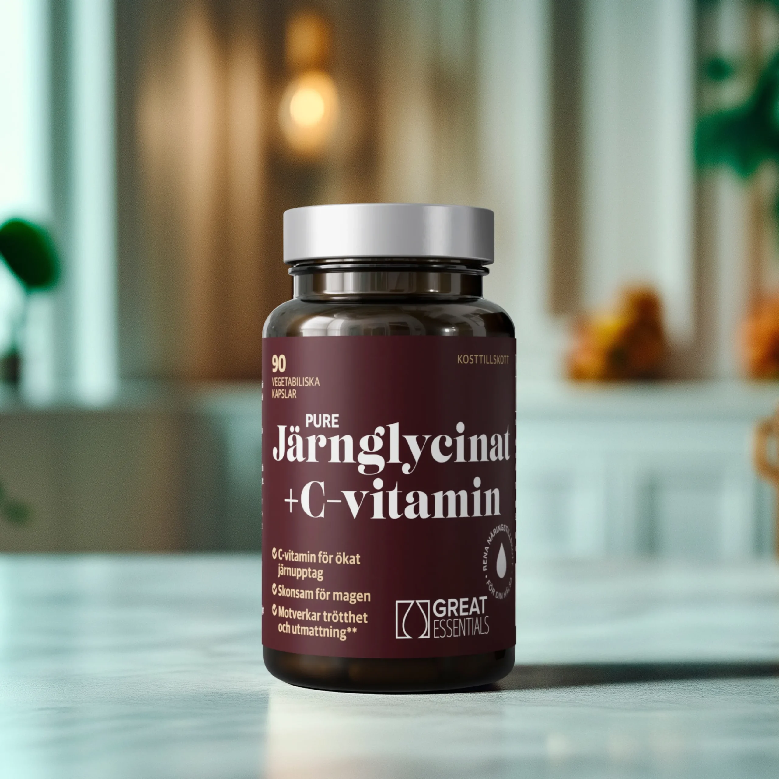 Järnglycinat 30mg + C-vitamin 90k