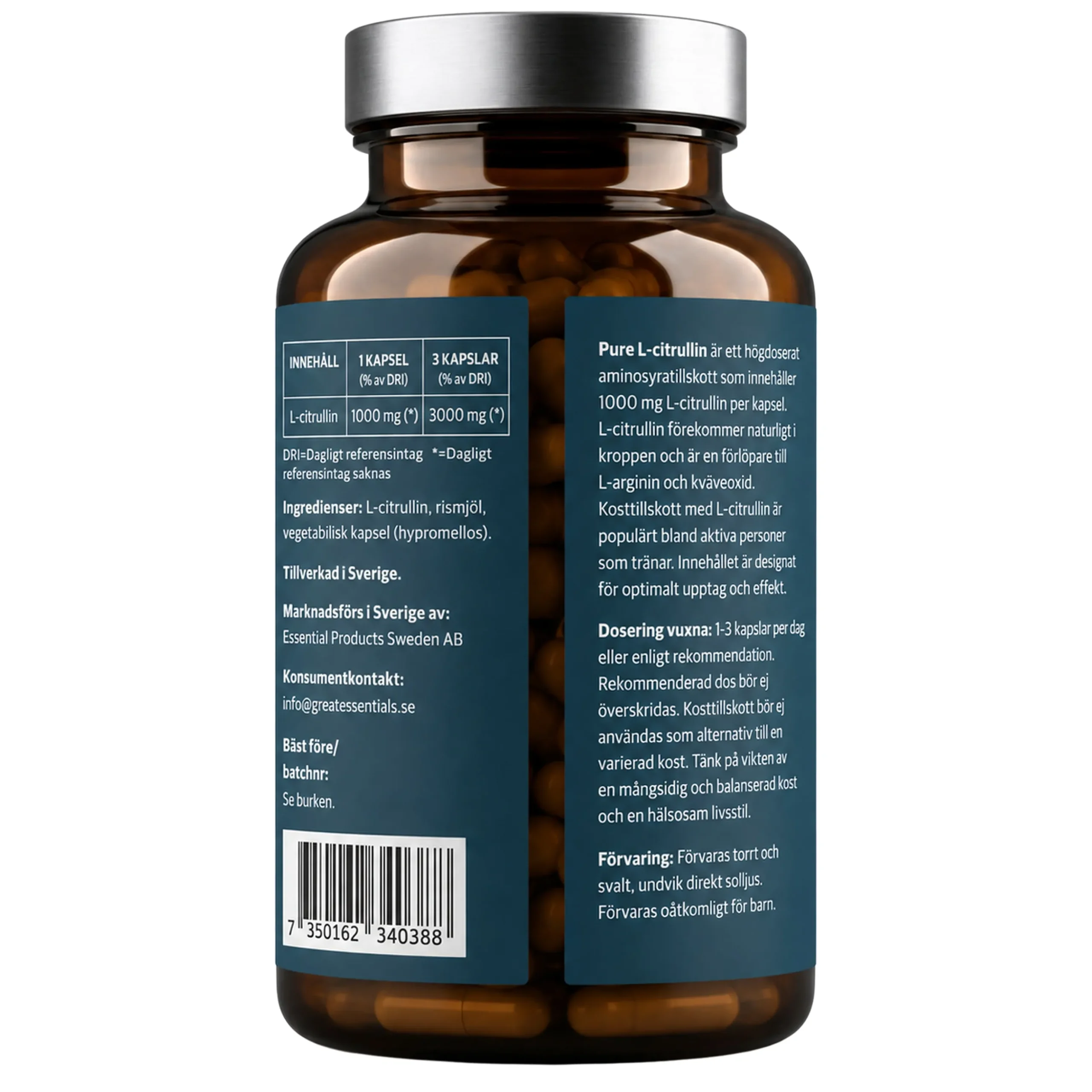 L-citrullin 1000mg Ekonomipack 2x90k