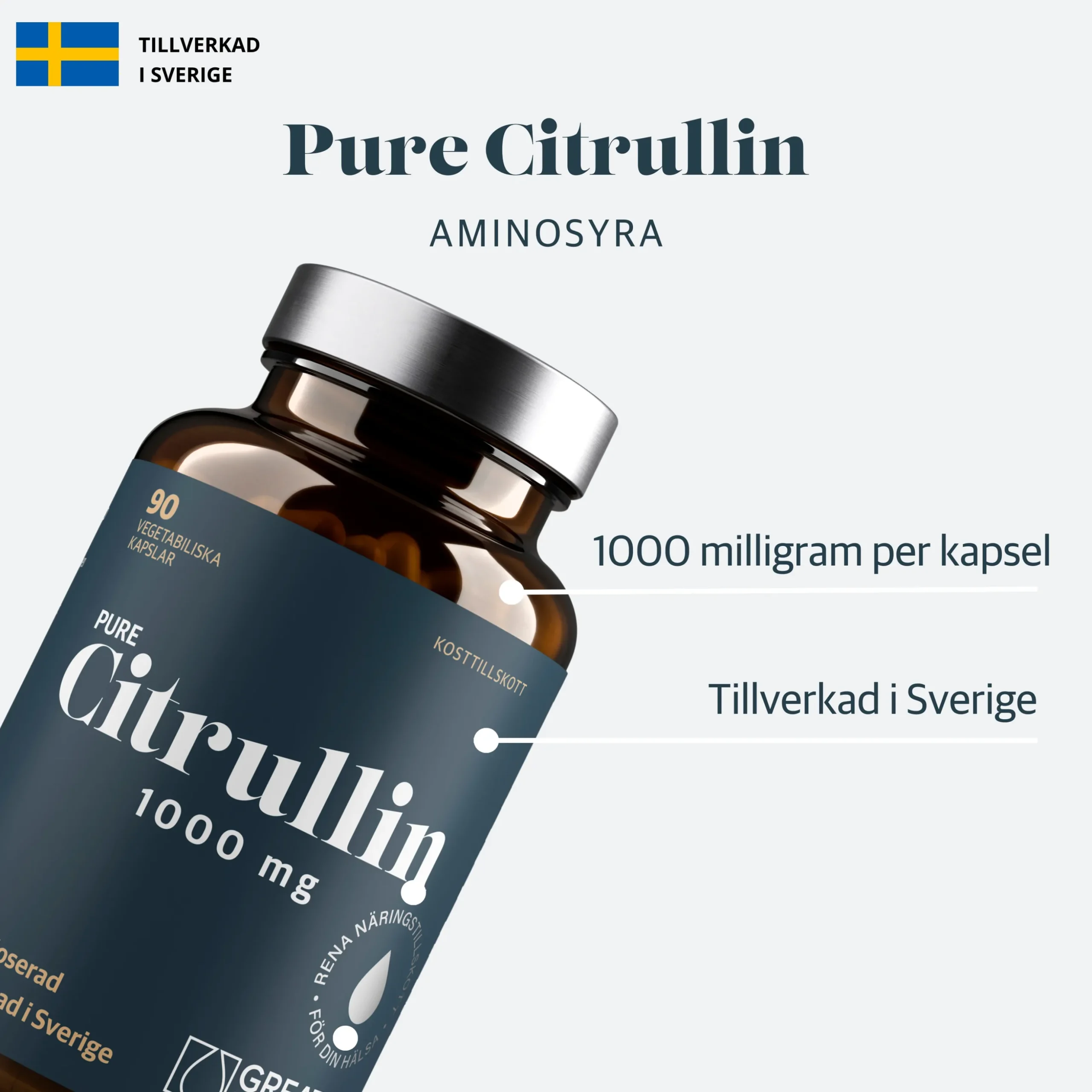 L-citrullin 1000mg Ekonomipack 2x90k