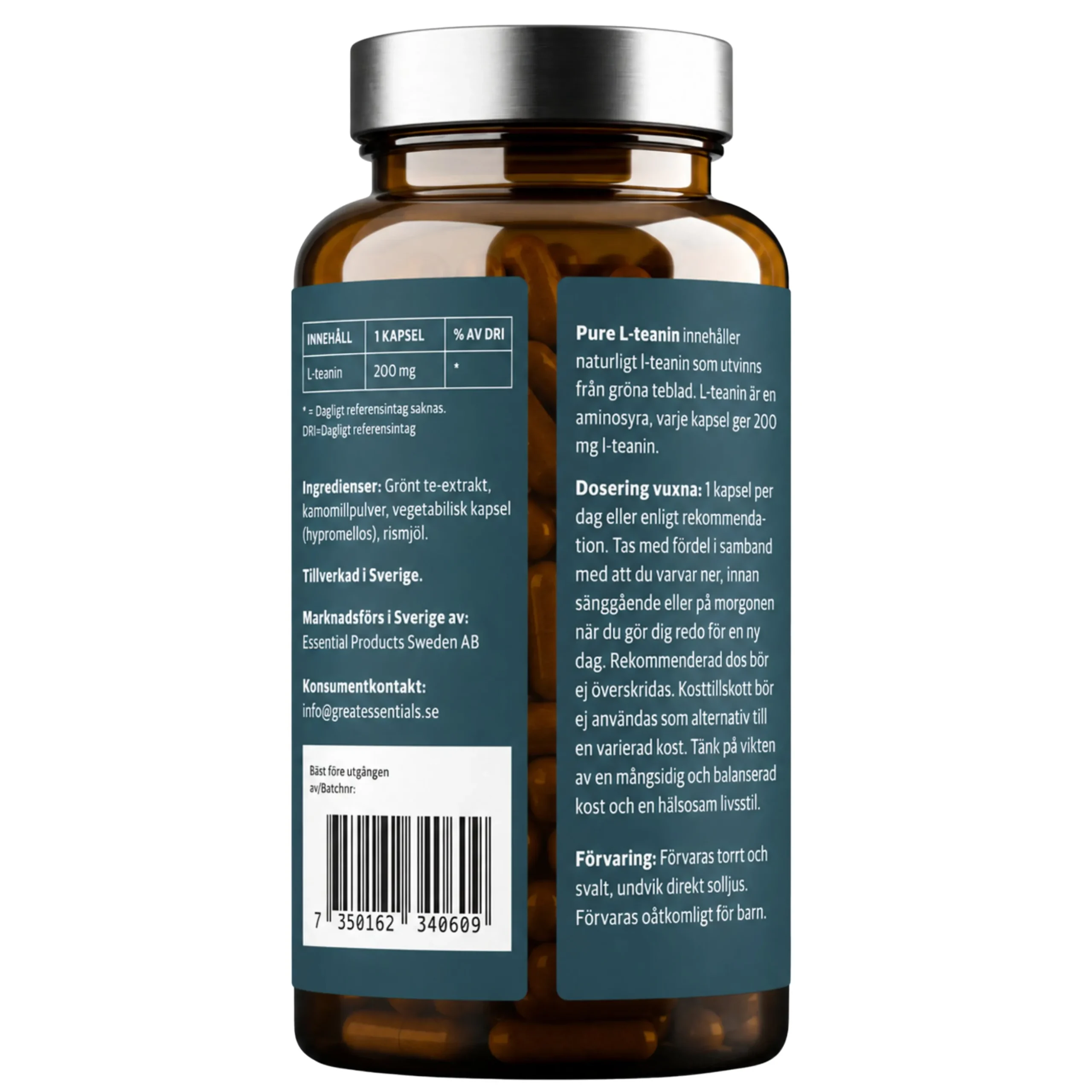 L-teanin 200mg Ekonomipack 2x60k