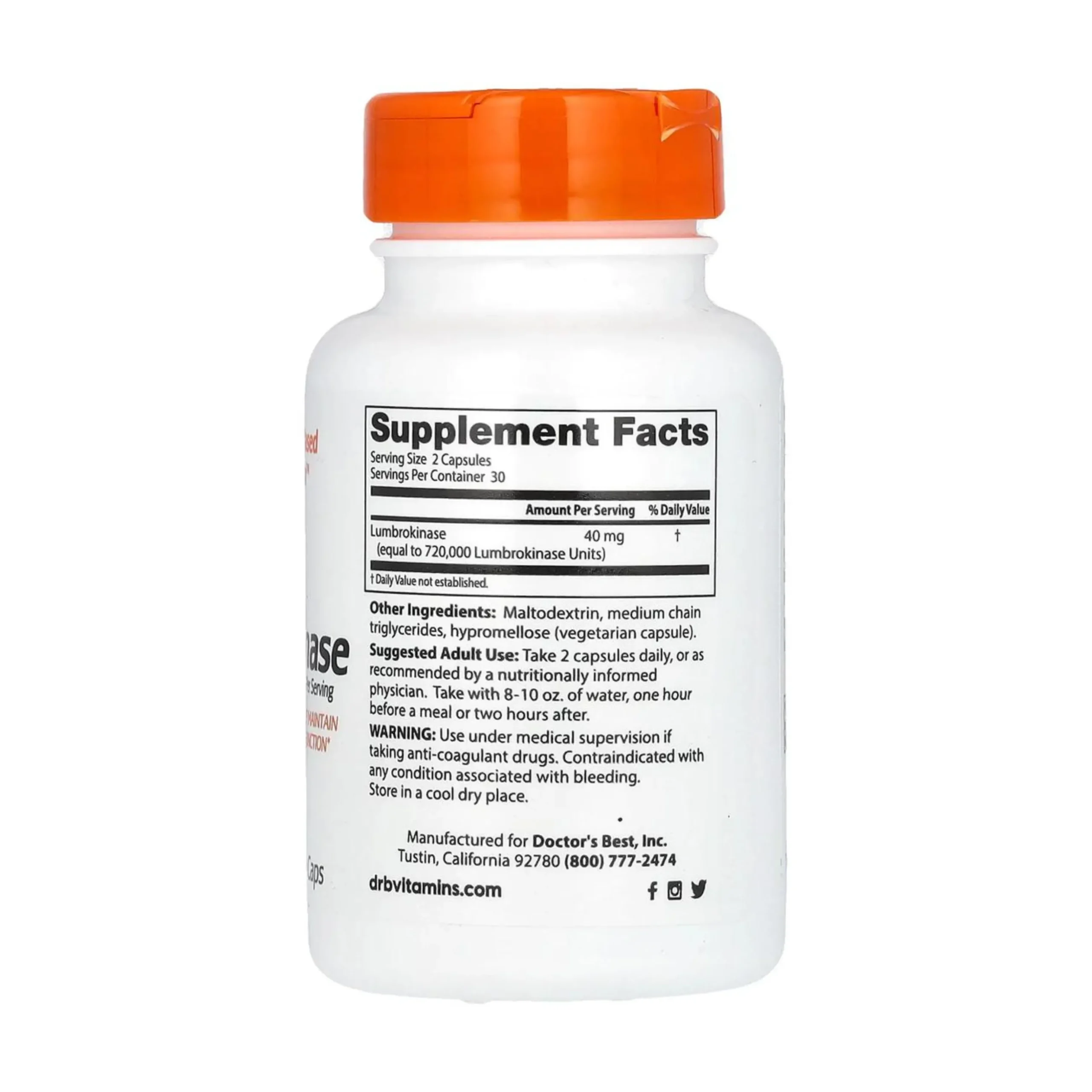 Lumbrokinase 720.000 units 60k