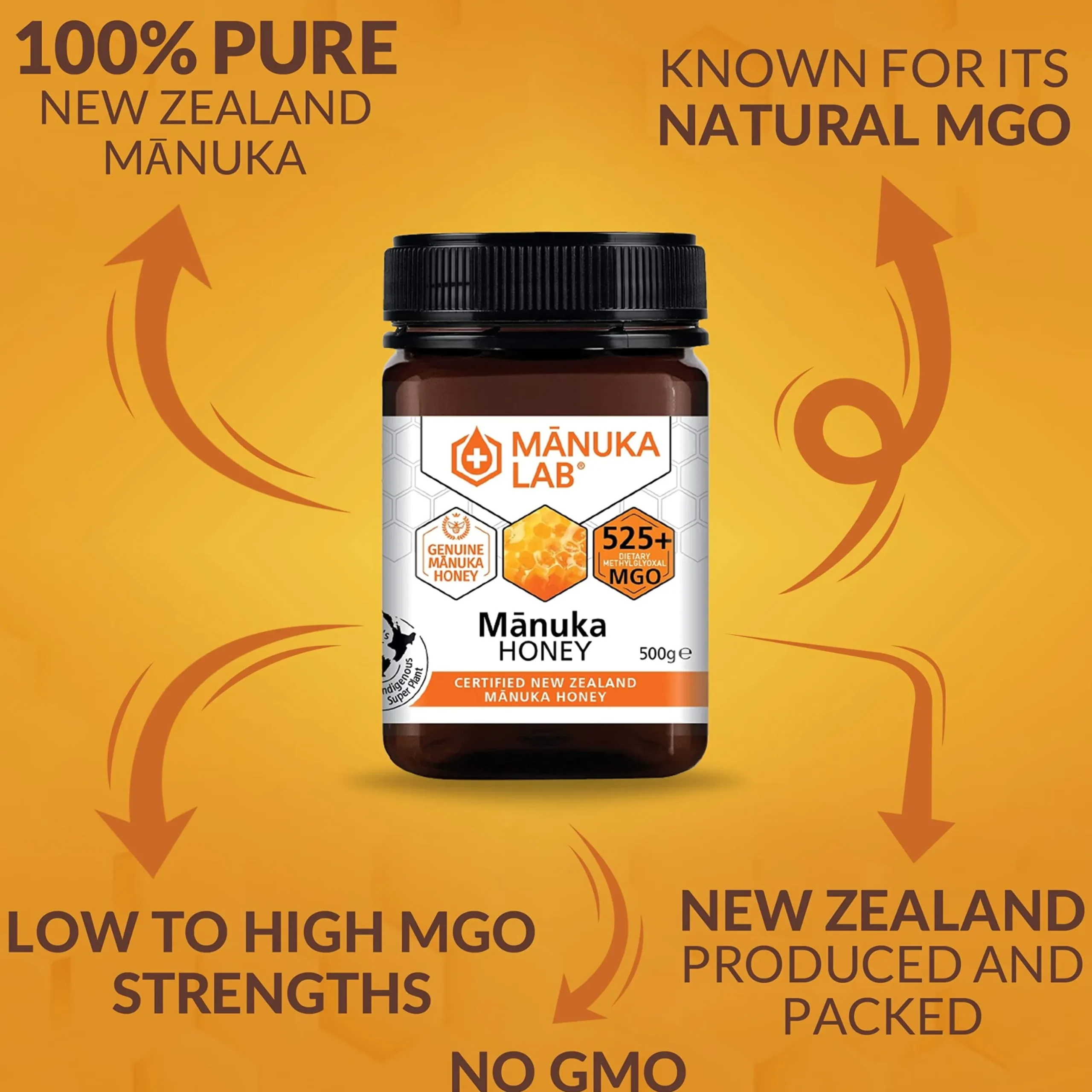 Manukahonung MGO 525+ 250g