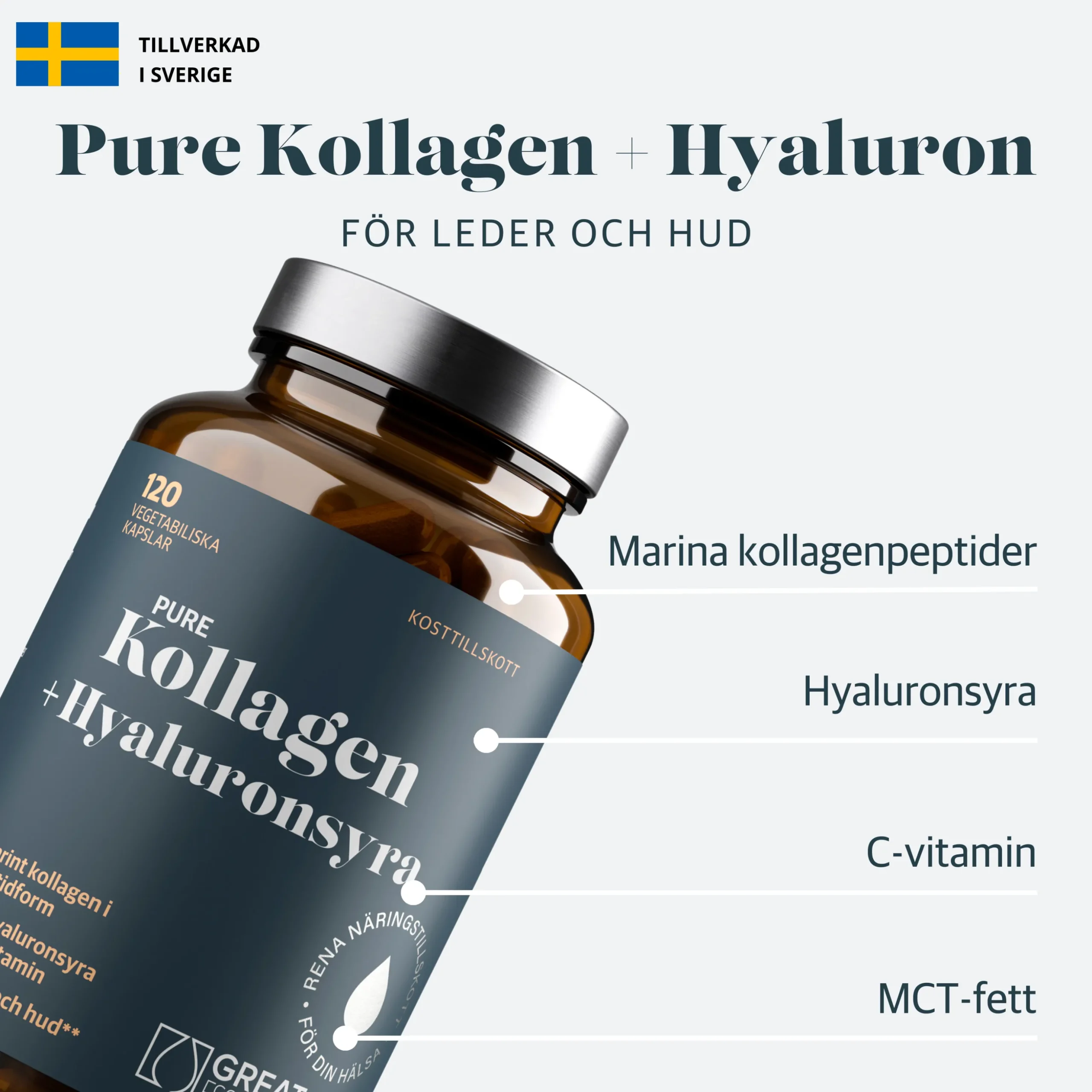 Marint Kollagen + Hyaluronsyra 120k