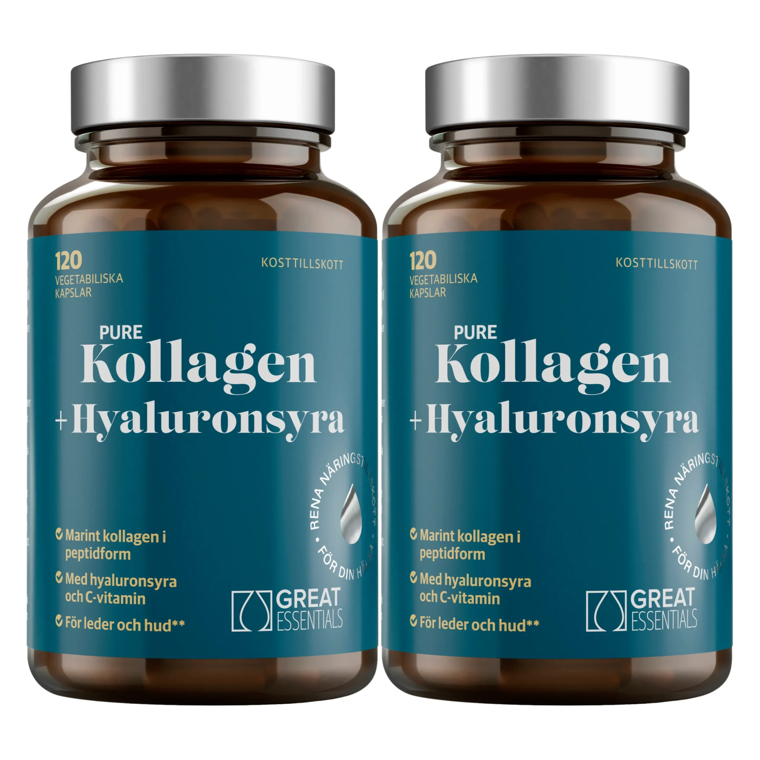 Marint Kollagen + Hyaluronsyra Ekonomipack 2x120k