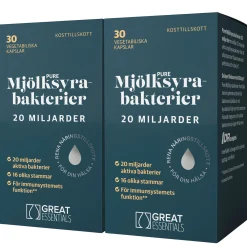 Mjölksyrabakterier 20 miljarder Ekonomipack 2x30k