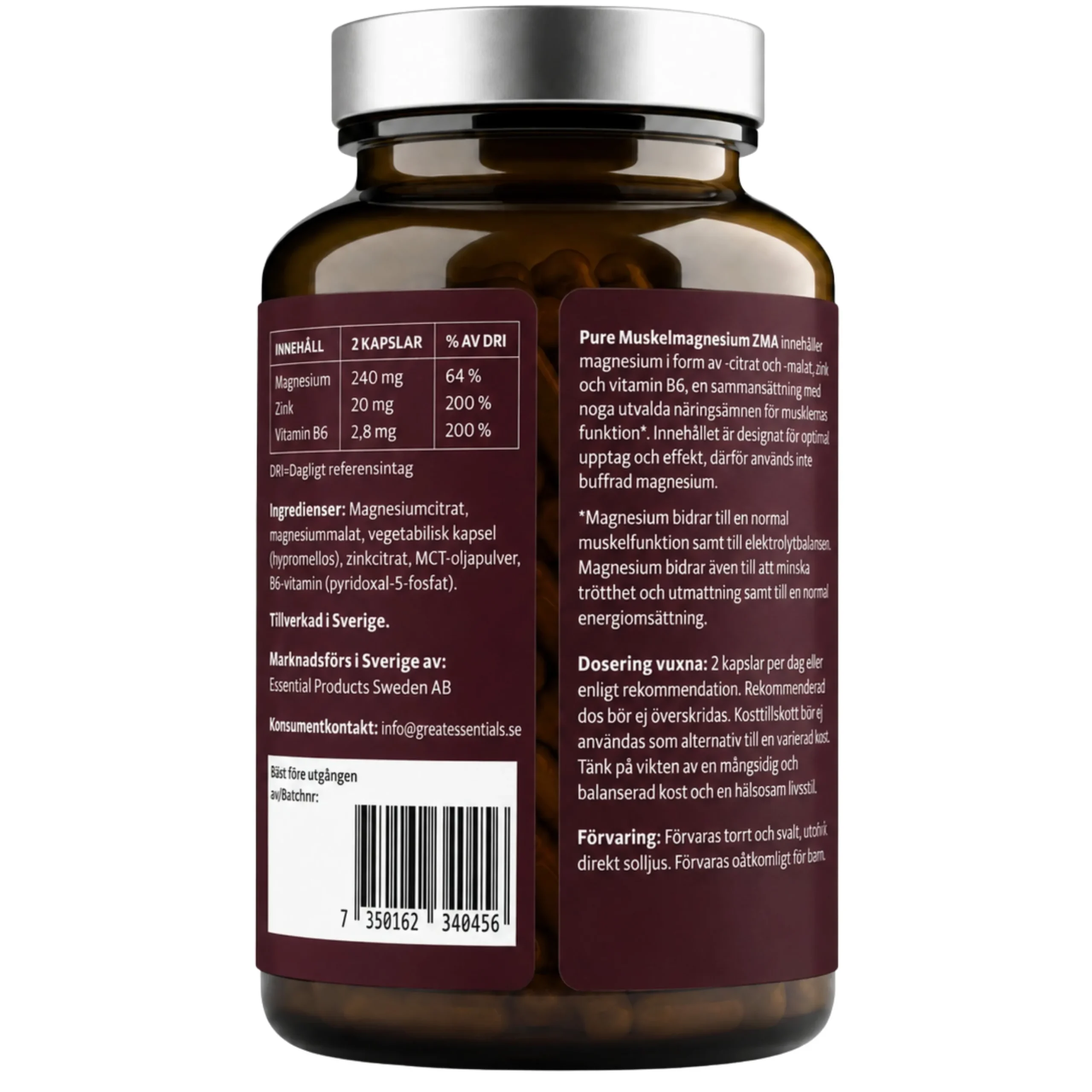 Muskelmagnesium ZMA 90k