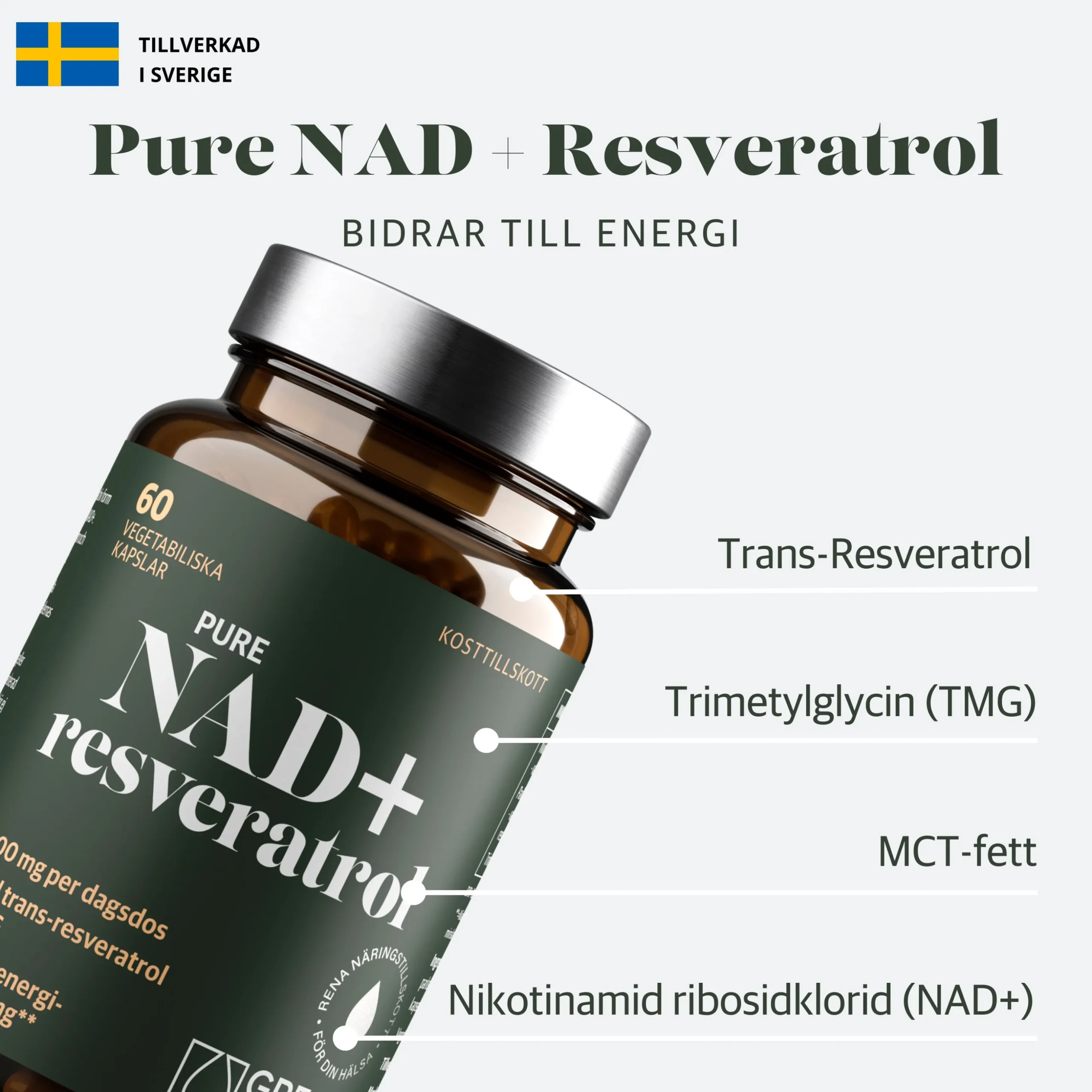 NAD+ 300mg + Resveratrol 60k