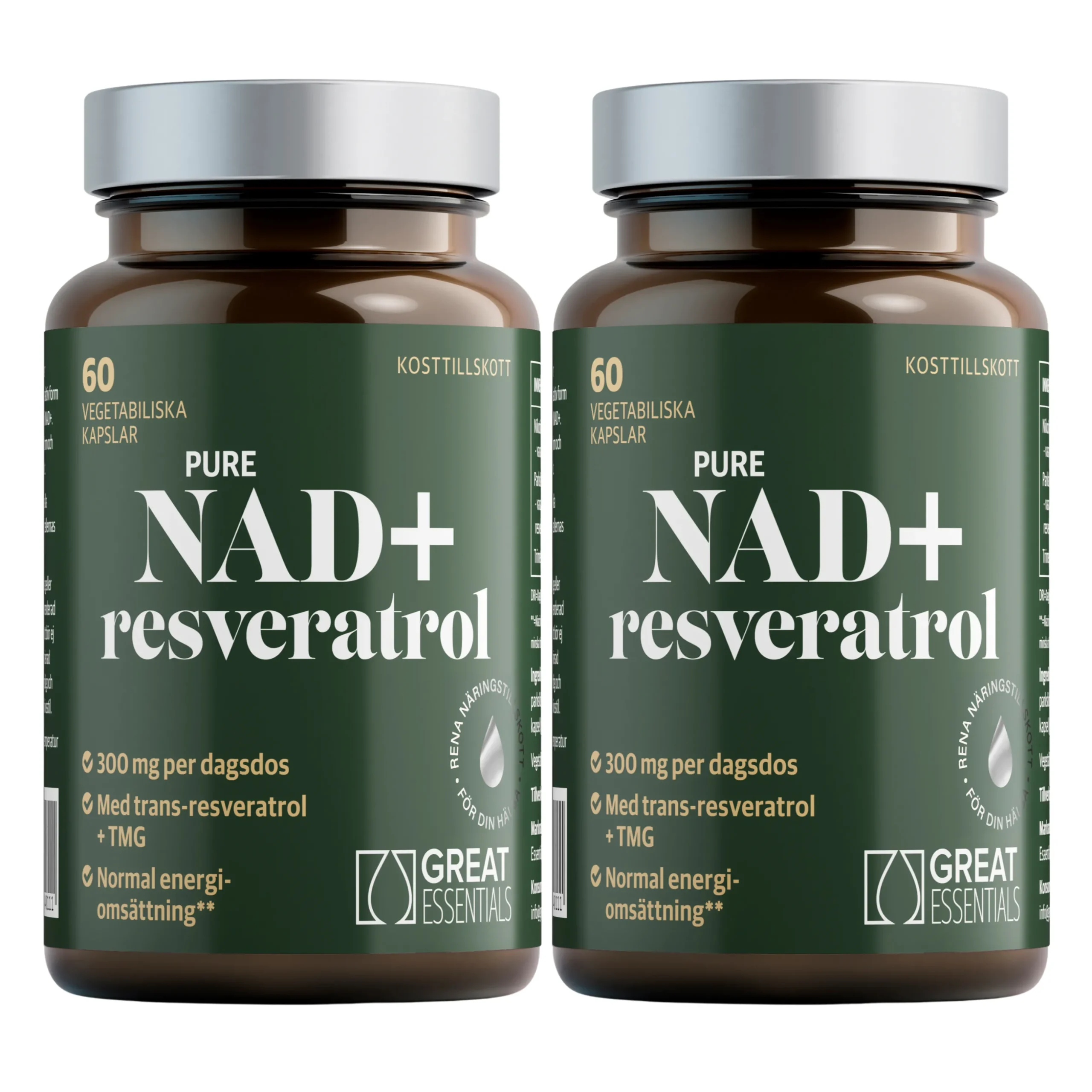 NAD+ 300mg + Resveratrol 2x60k