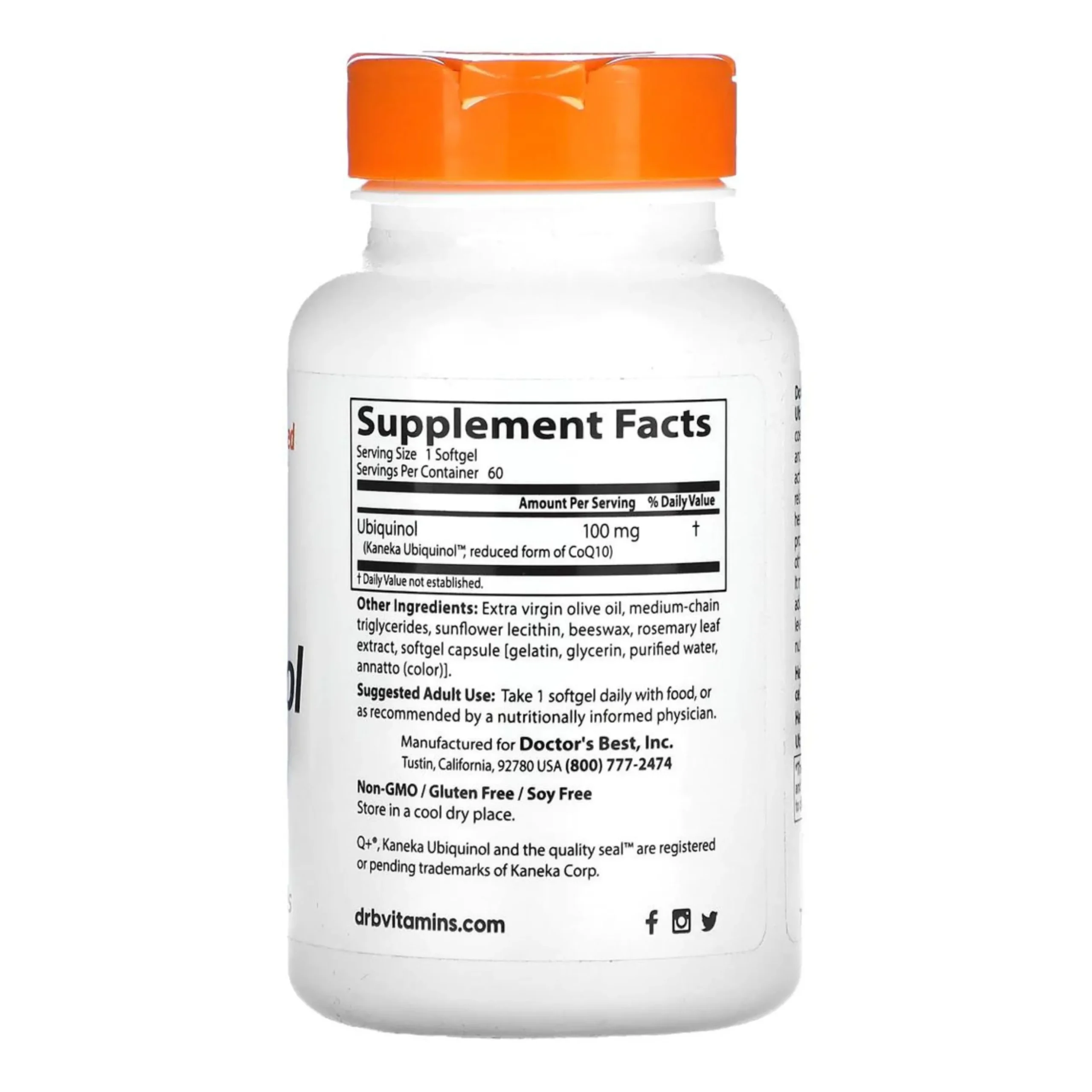 Ubiquinol with Kaneka QH 100mg 60k